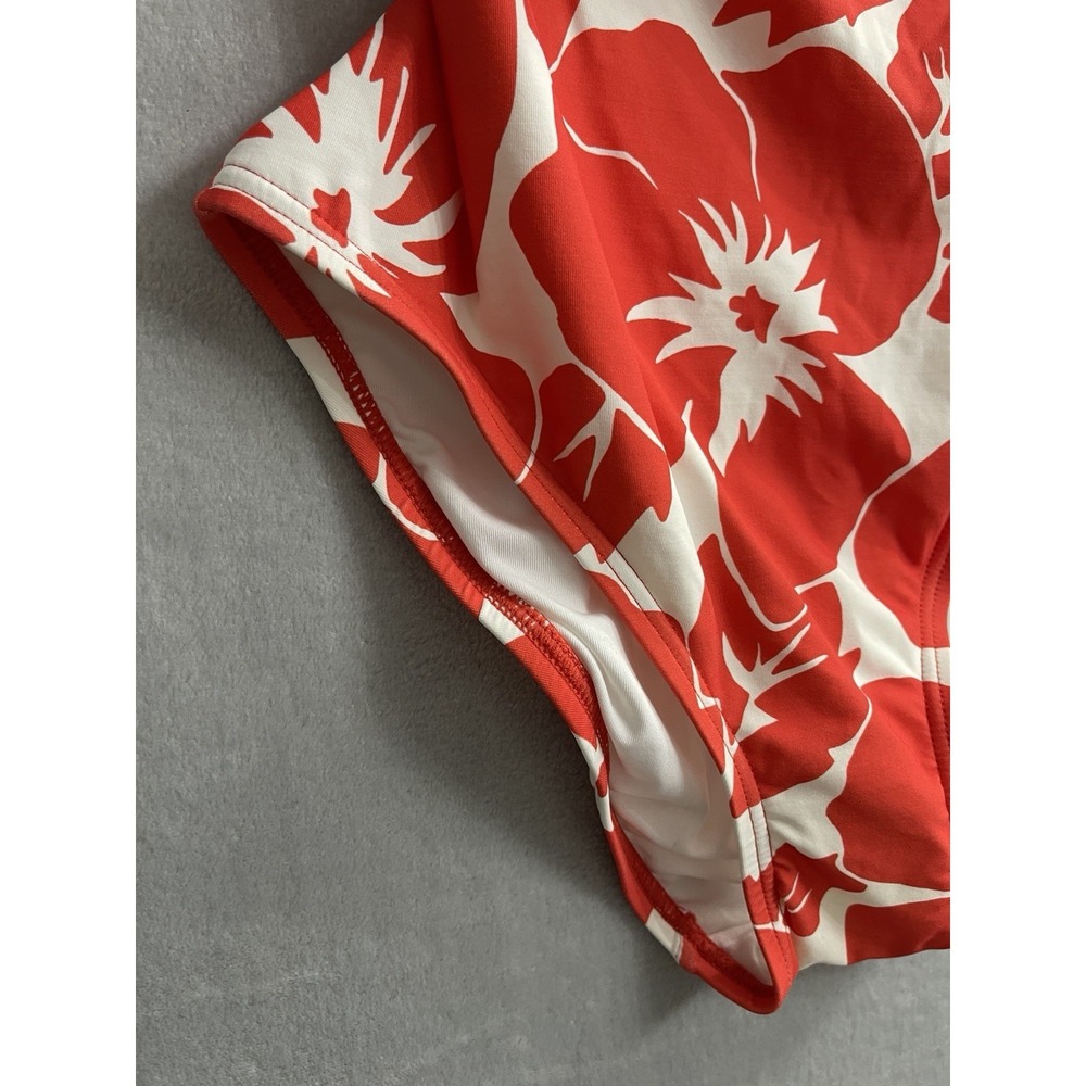 Vince Camuto Floral Print One Piece Swimsuit Size 6 New. Tangerine $134 - Picture 9 of 14